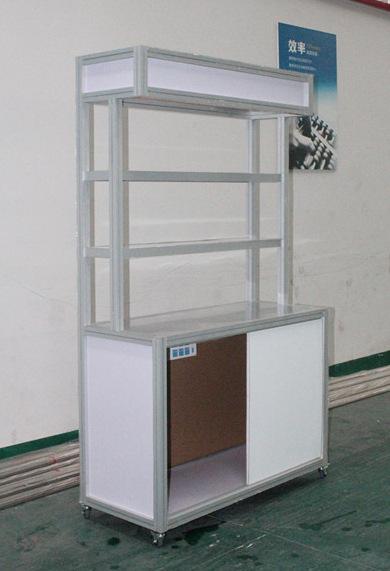 定制4040铝合金工厂操作台 展会展示柜台 方柱展览展示搭建专用柜